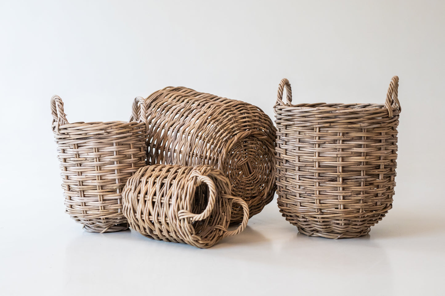 Rattan Round Kubu Grey