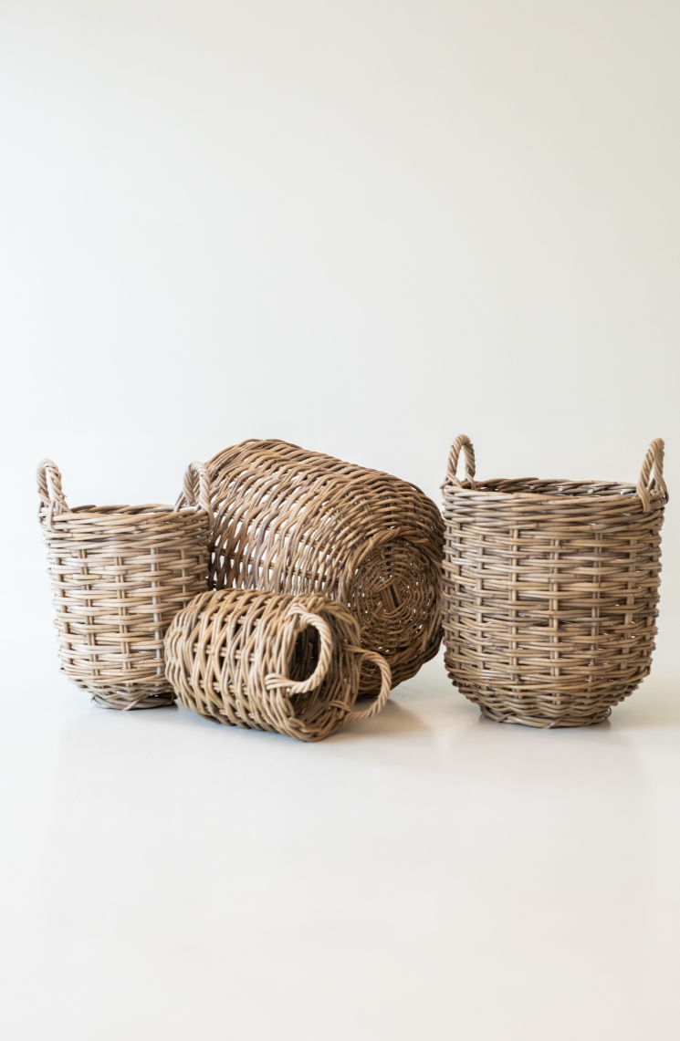 Rattan Round Kubu Grey