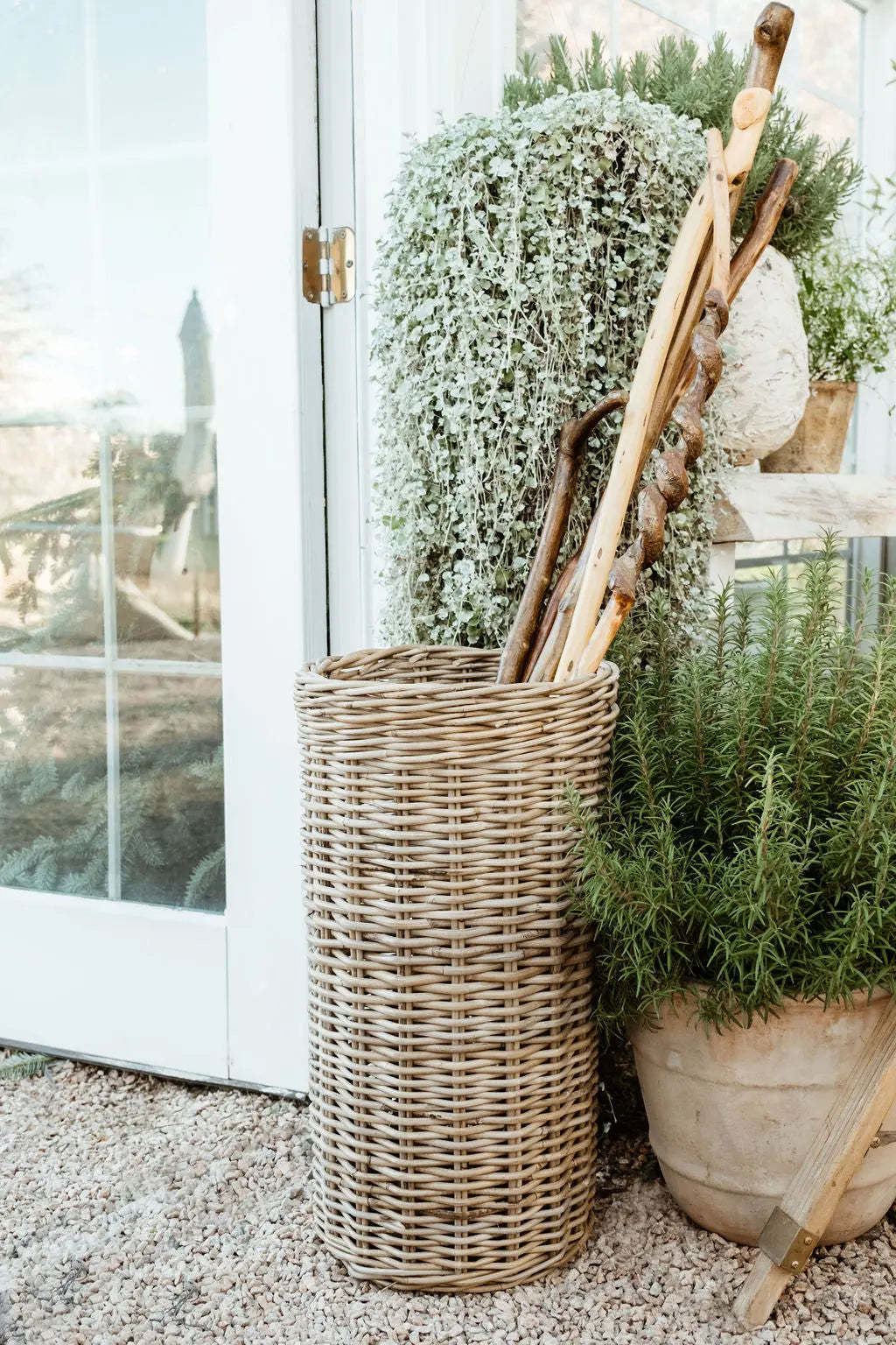 Rattan Round Umbrella Stand Basketly
