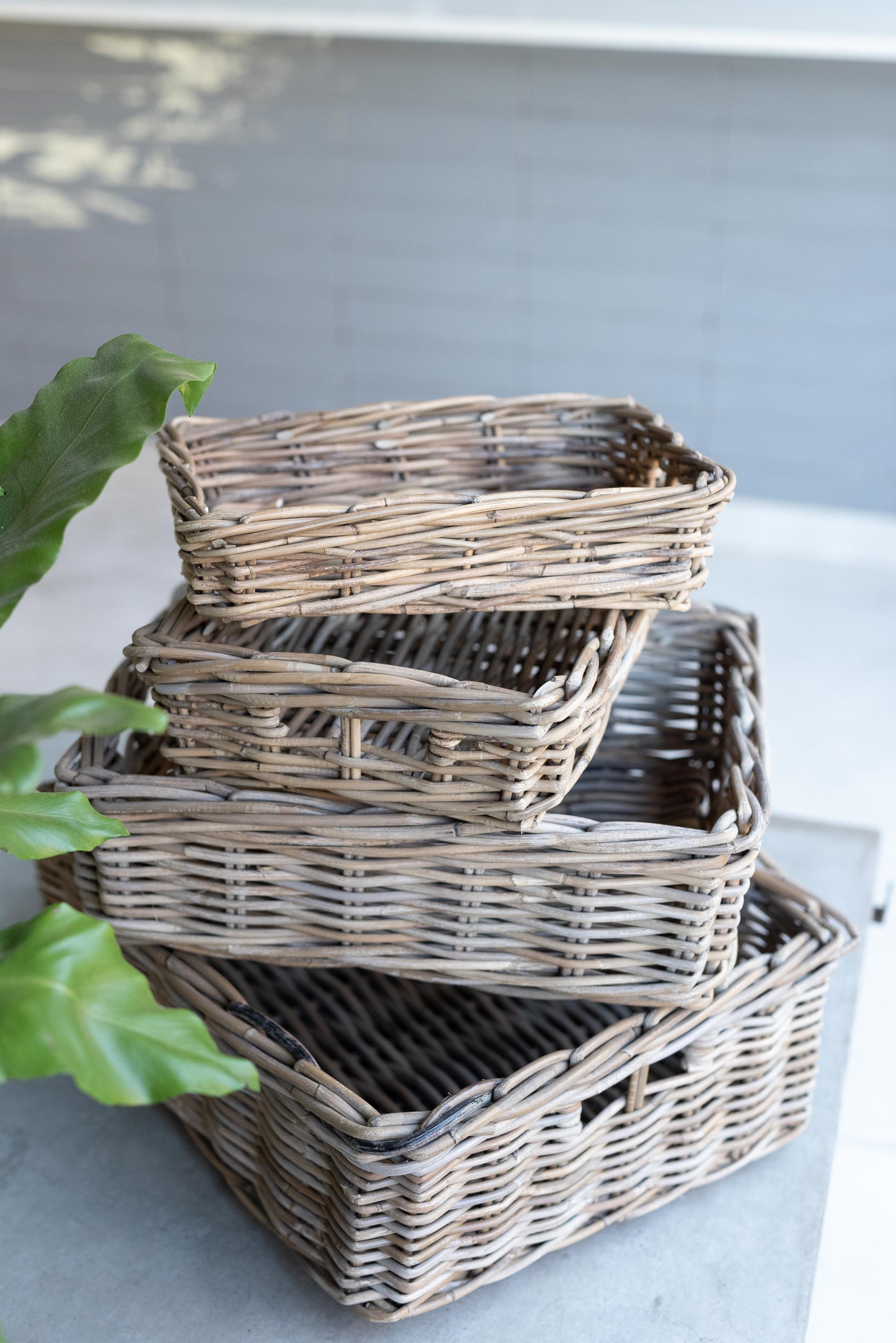 Rattan Rectangular Tray