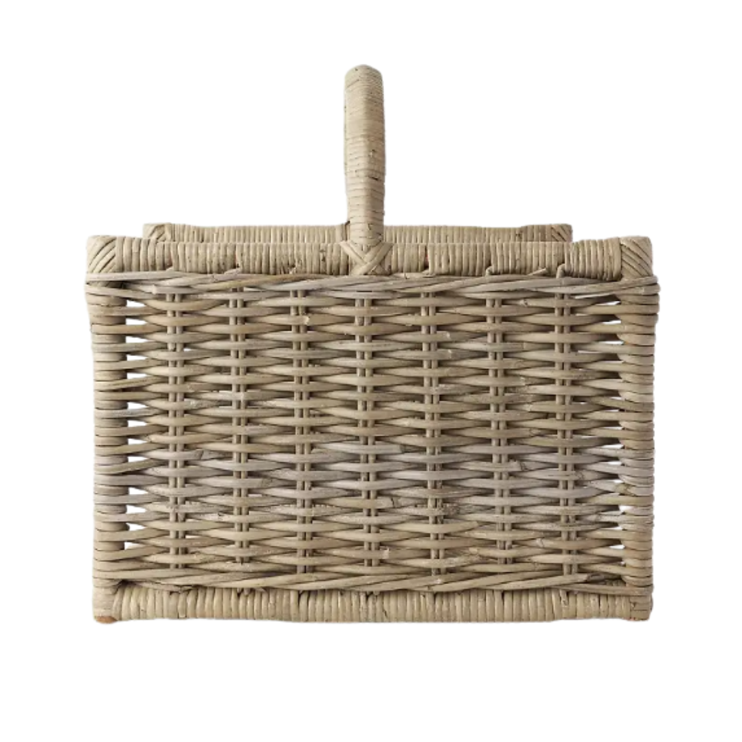 Rattan Rectangular Log Basket