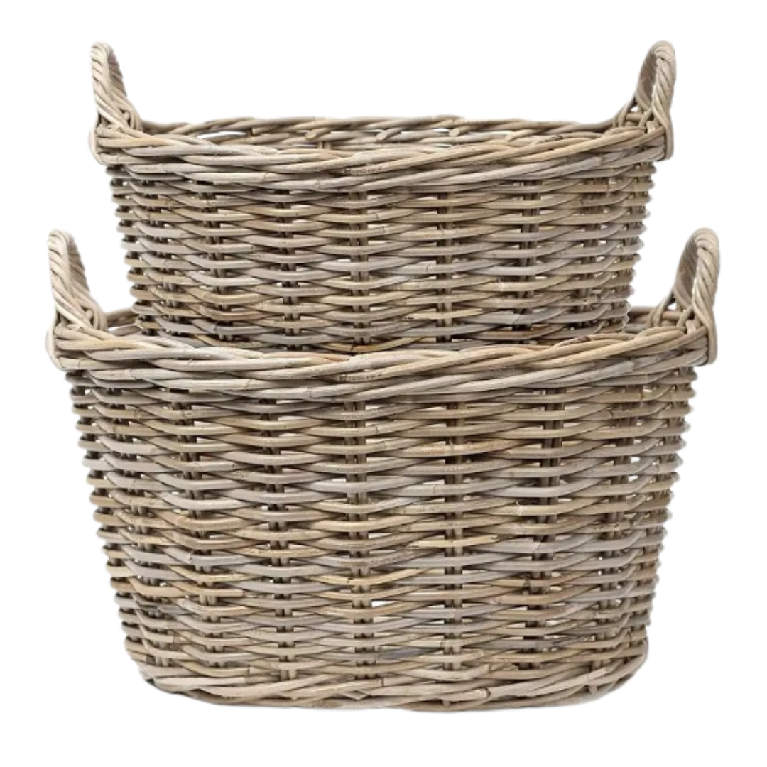Rattan Oval Laundry Basket