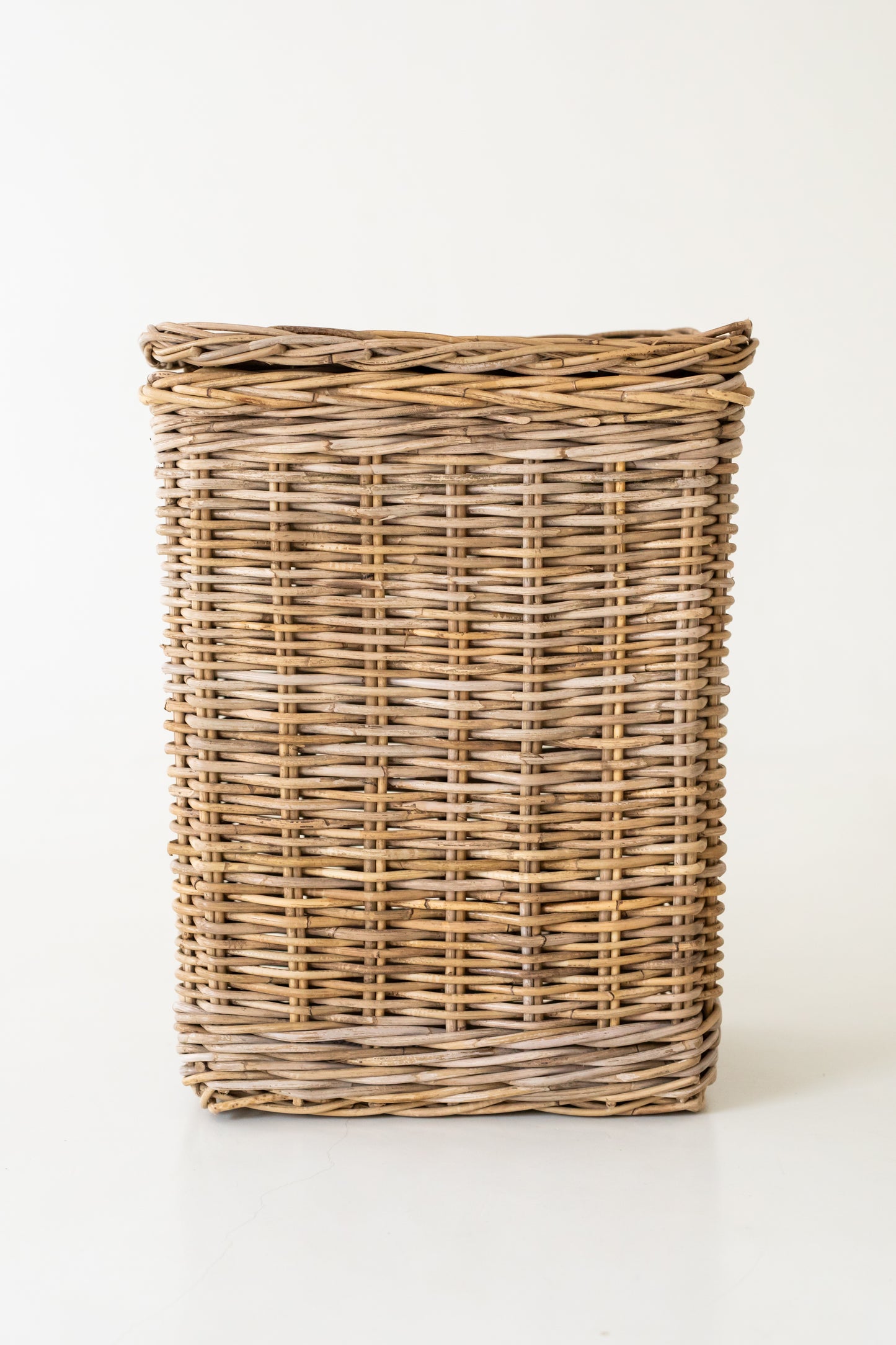 Large Rattan Tall Rectangular Laundry Basket