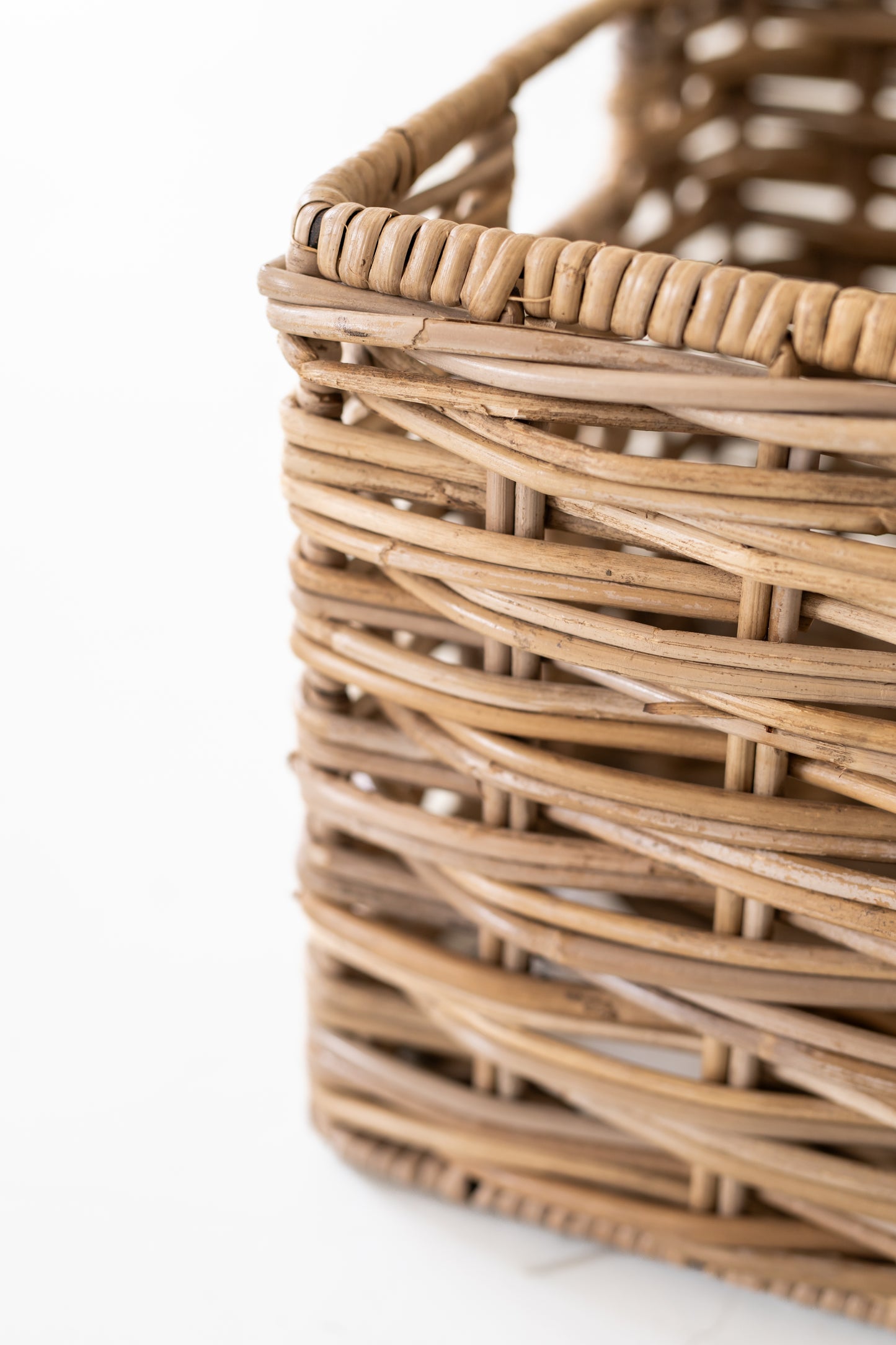 Rattan Rectangular Braided Storage Basket