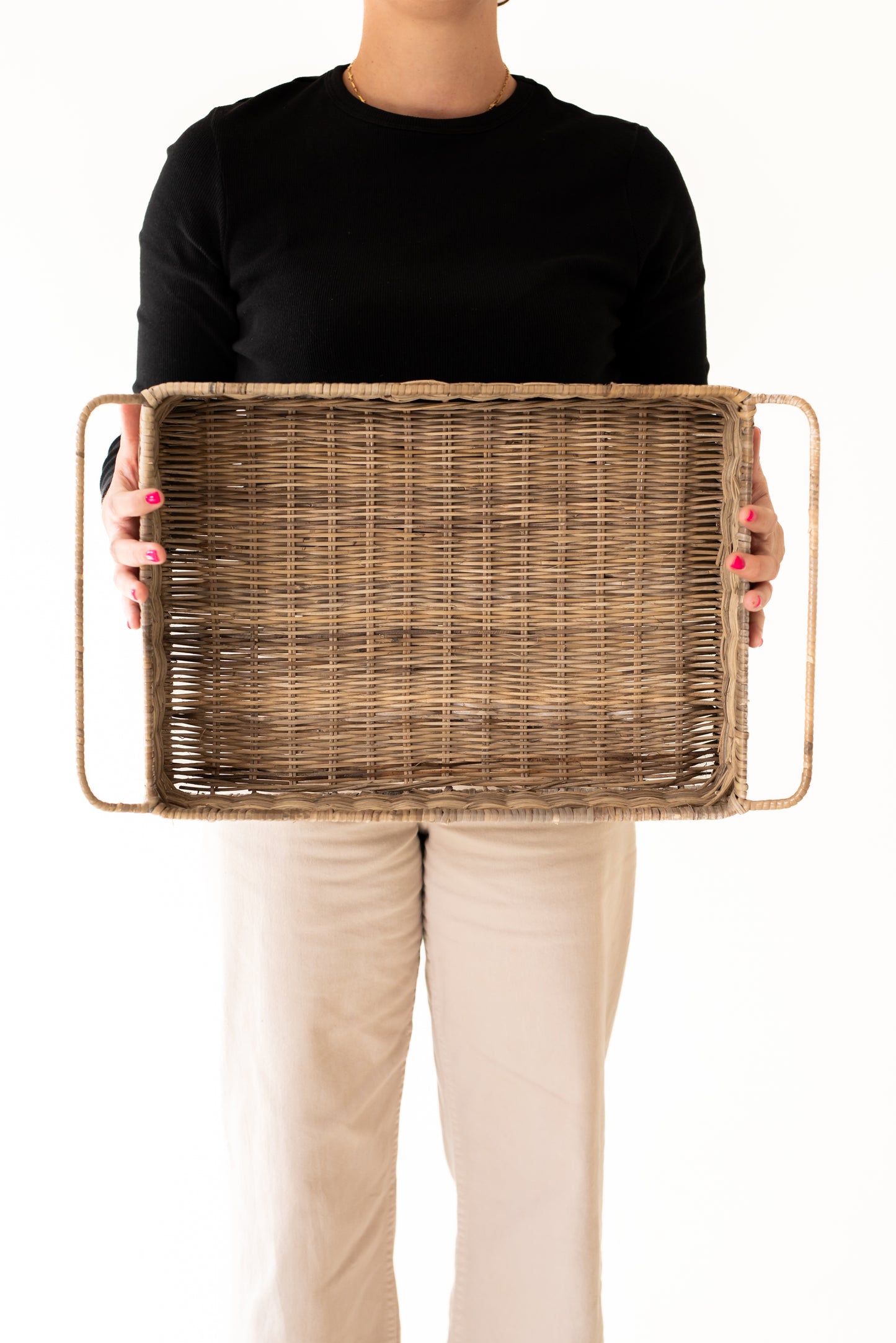Wicker Rattan Deep Tray
