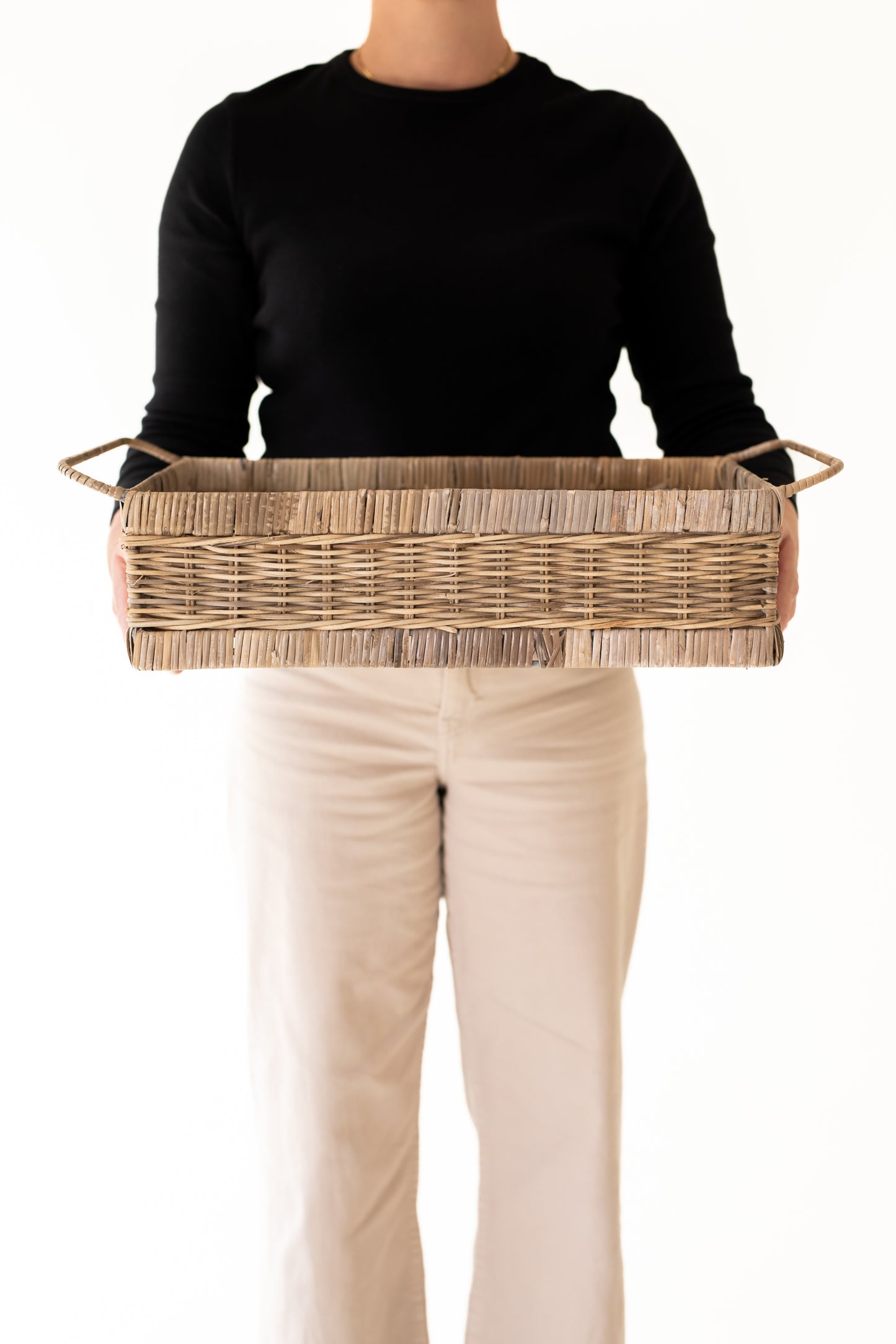 Wicker Rattan Deep Tray