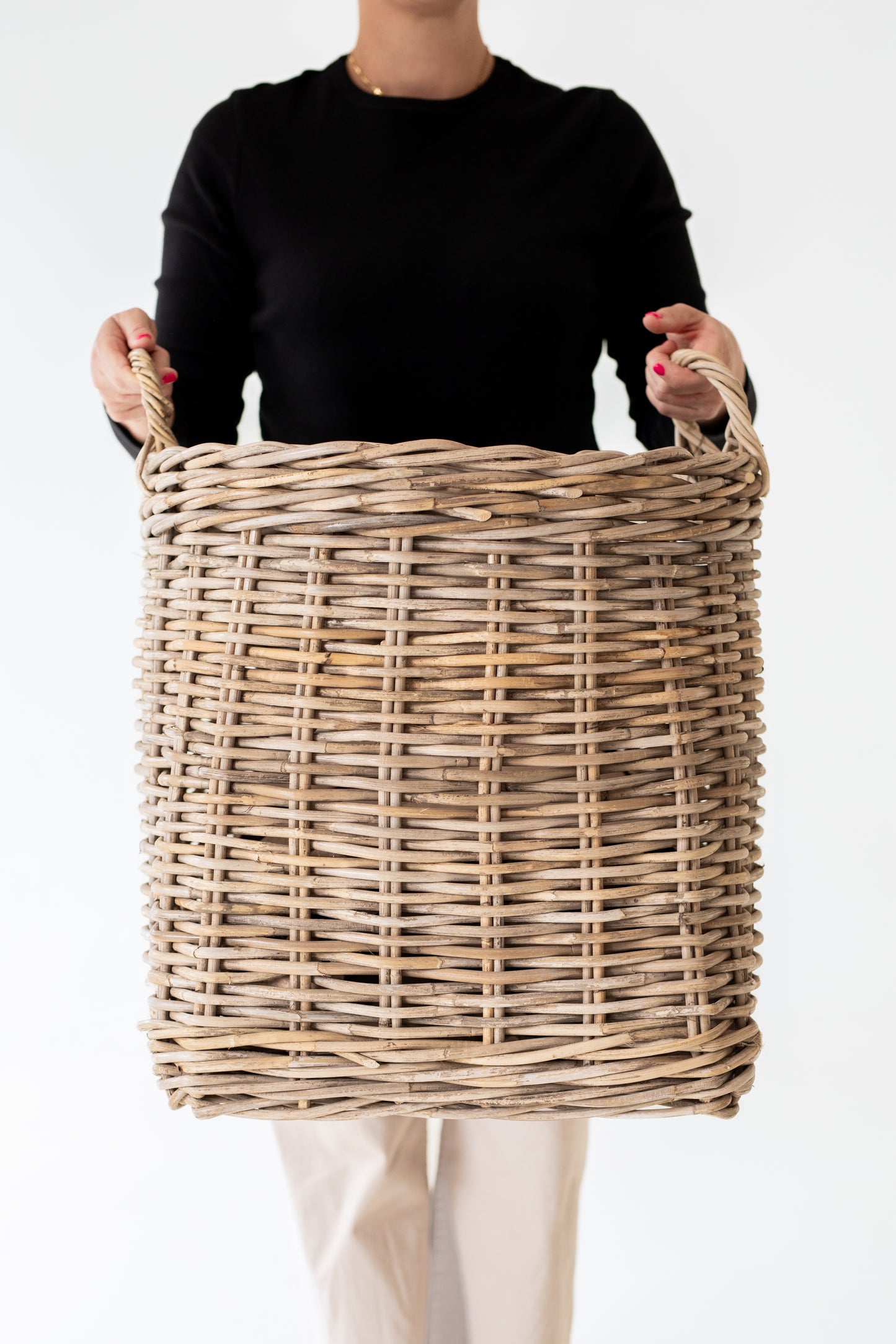 Rattan Paper Bag Basket