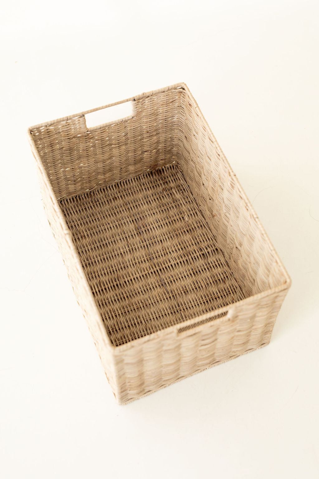 Wicker Tall Rectangular Basket
