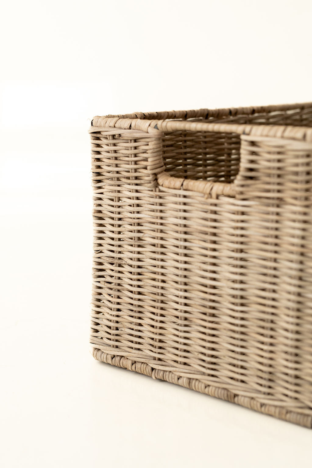 Wicker Tall Rectangular Basket
