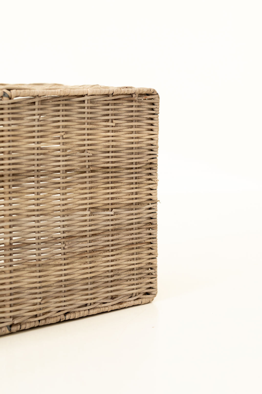 Wicker Tall Rectangular Basket
