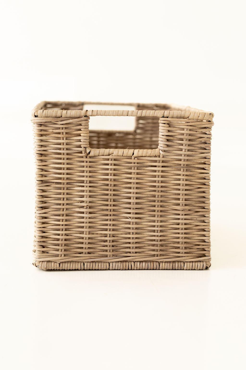 Wicker Tall Rectangular Basket