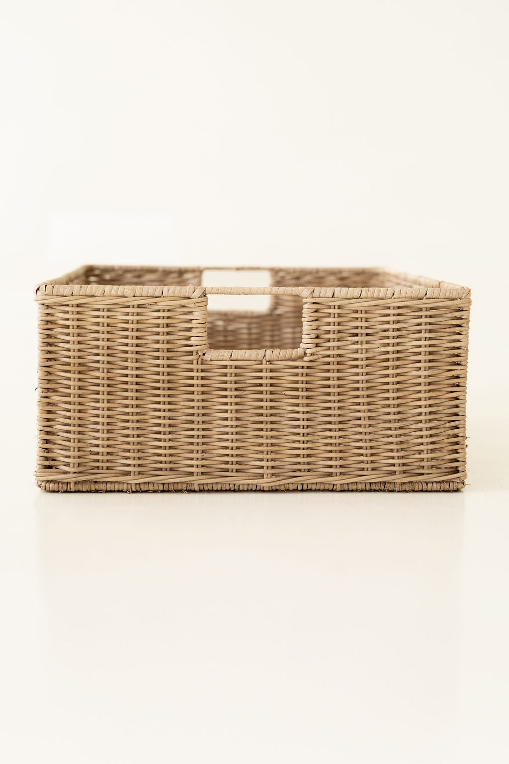 Wicker Shallow Rectangular Basket