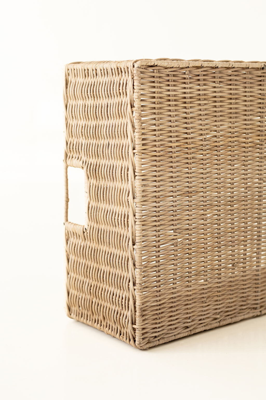 Wicker Shallow Rectangular Basket