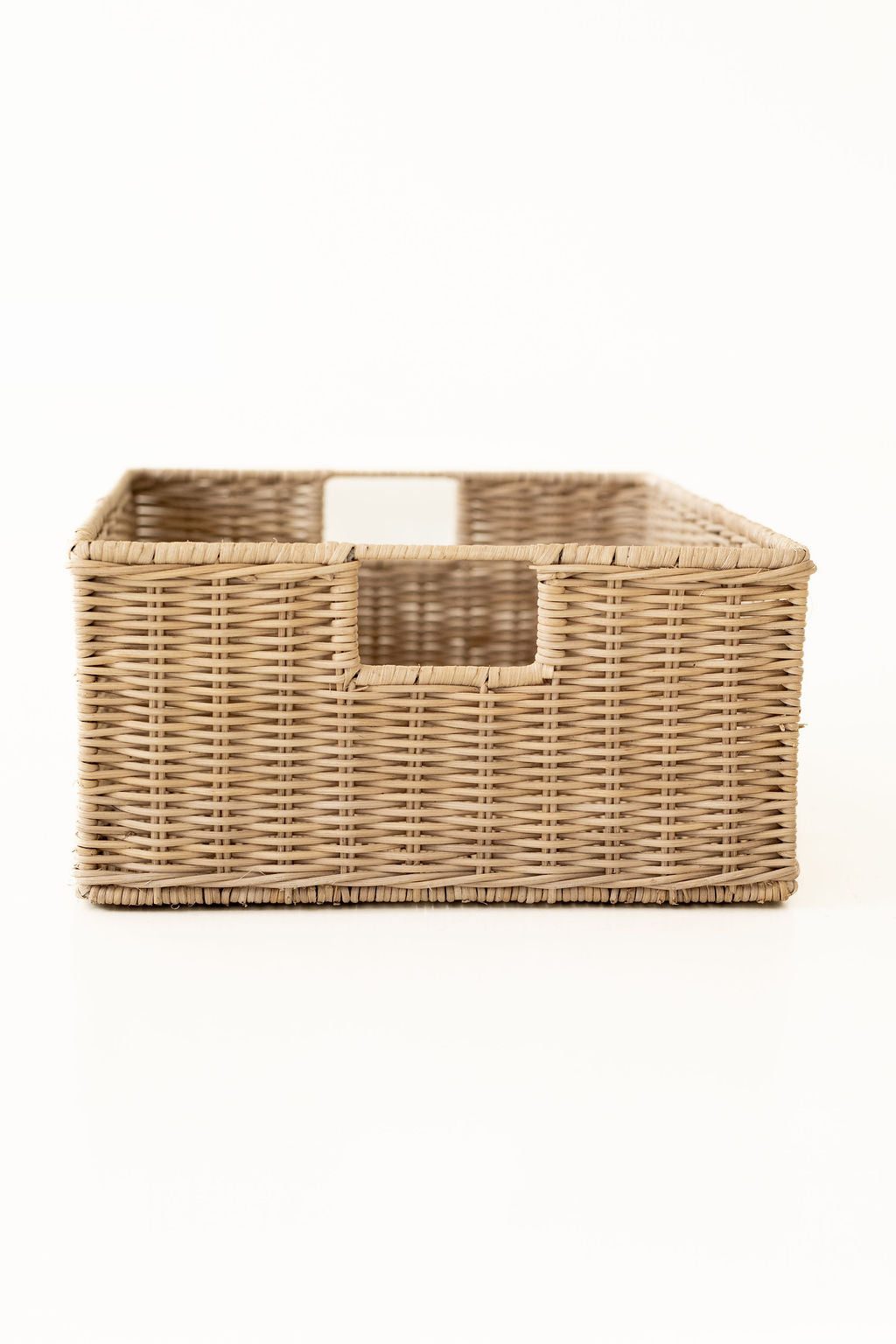Wicker Shallow Rectangular Basket