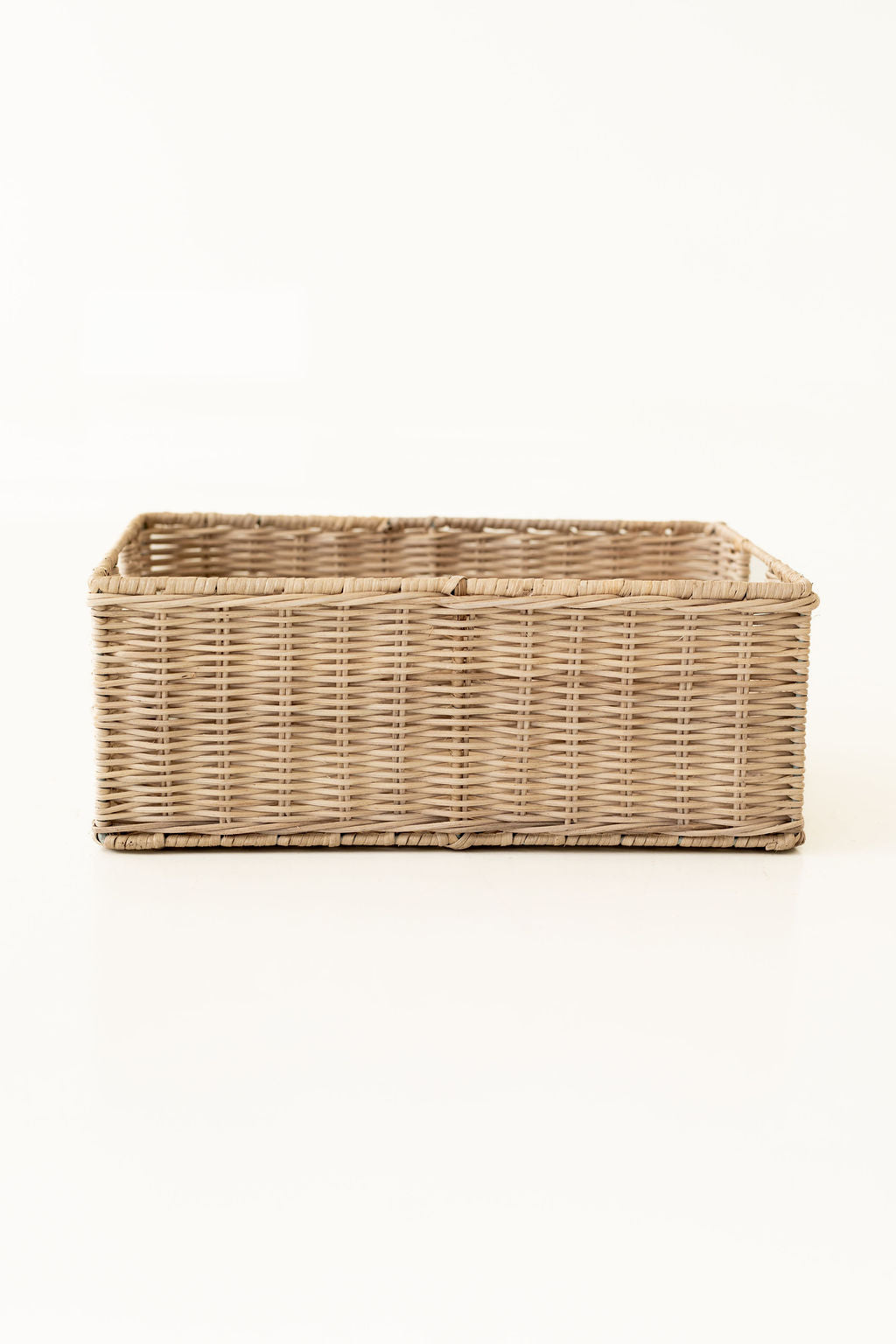 Wicker Shallow Rectangular Basket