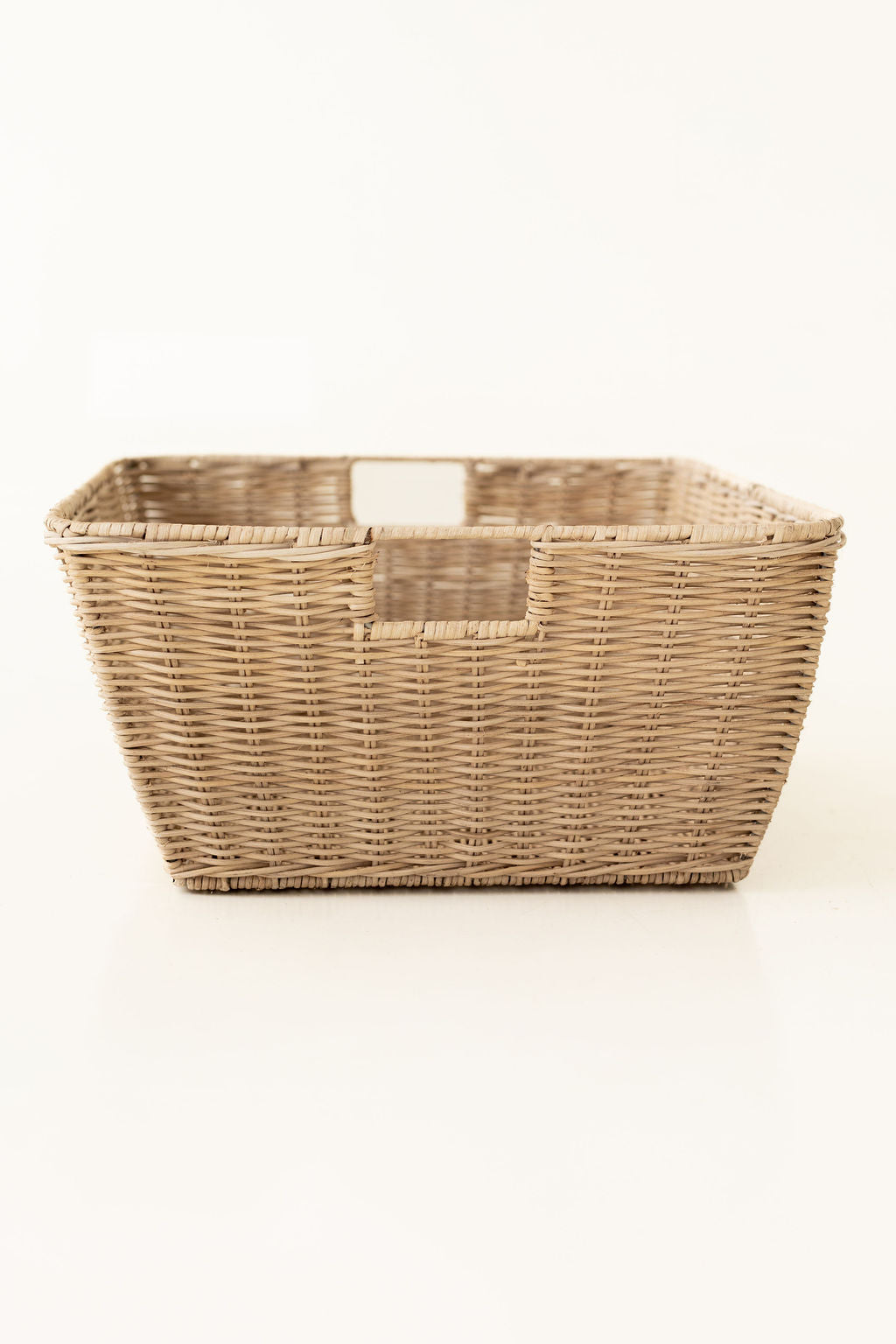 Wicker Tapered Rectangular Storage Basket