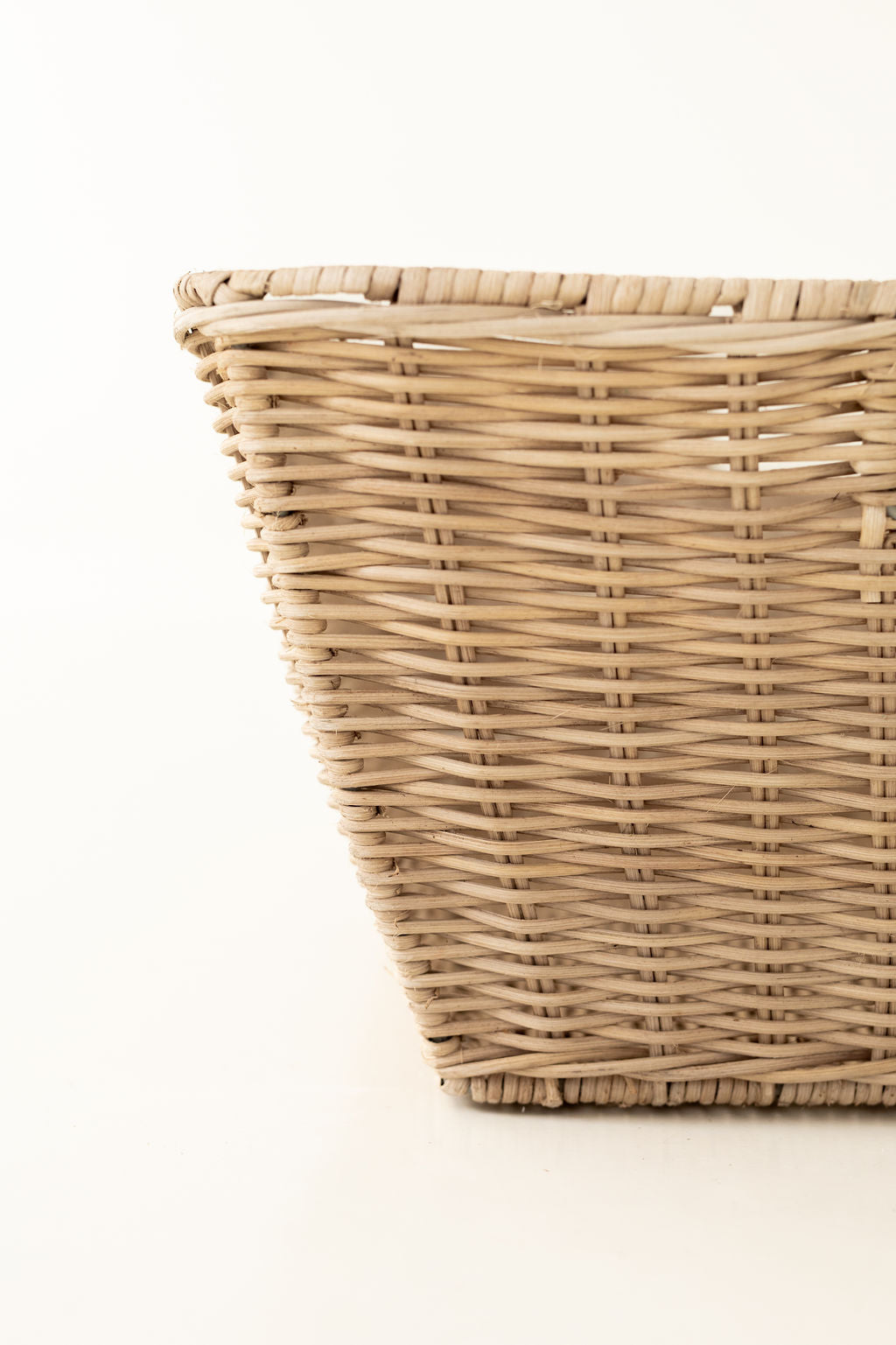 Wicker Tapered Rectangular Storage Basket