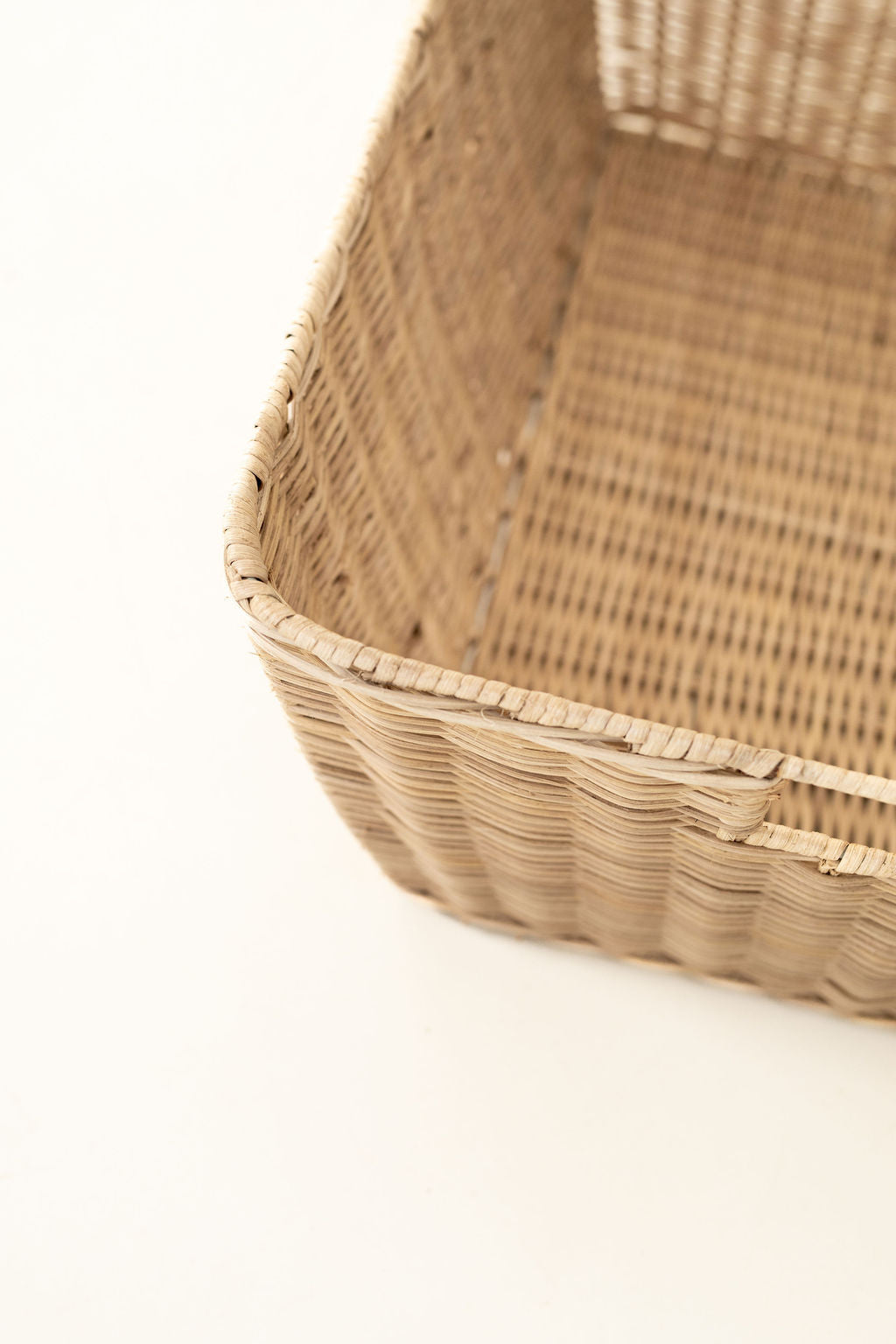 Wicker Tapered Rectangular Storage Basket