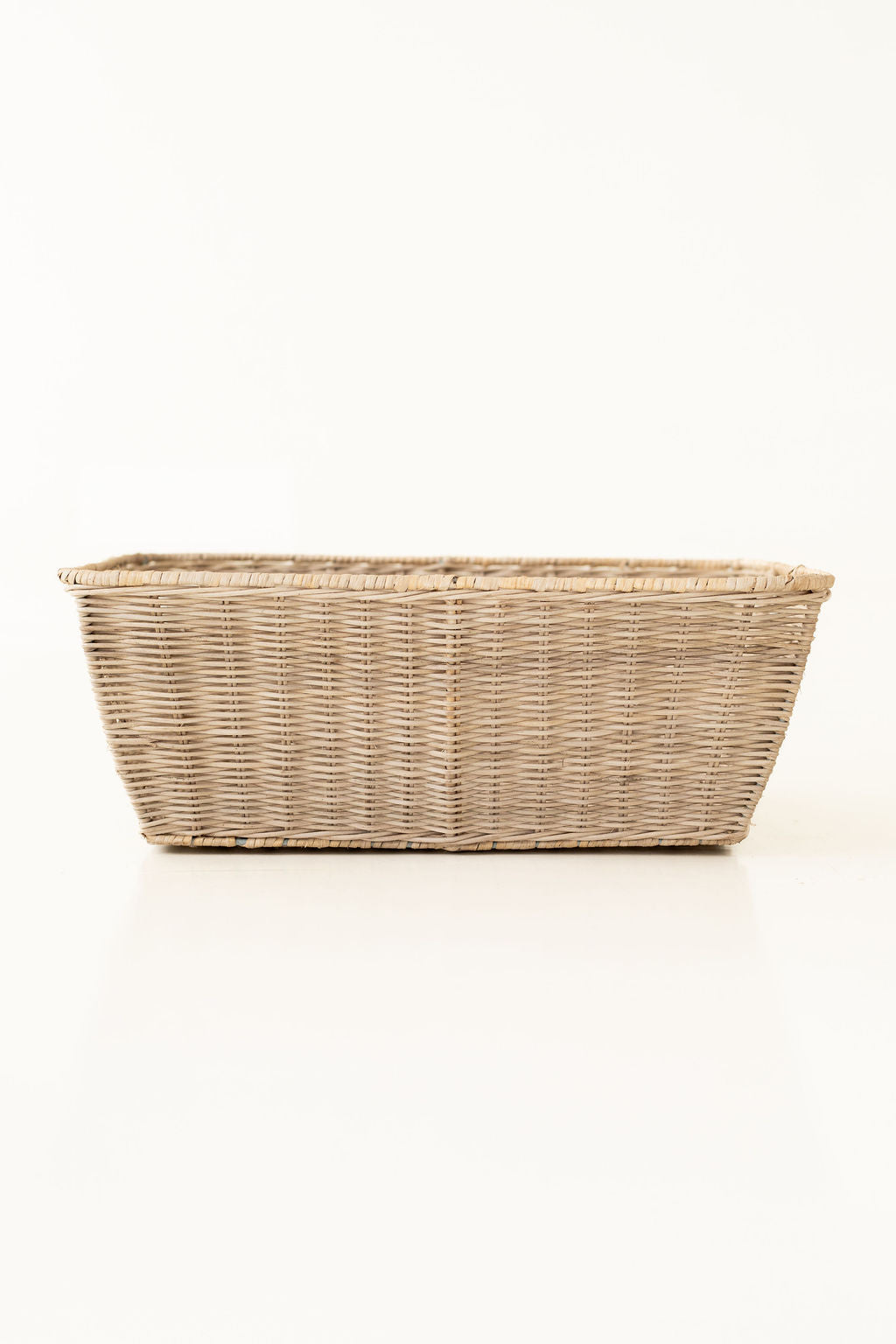 Wicker Tapered Rectangular Storage Basket