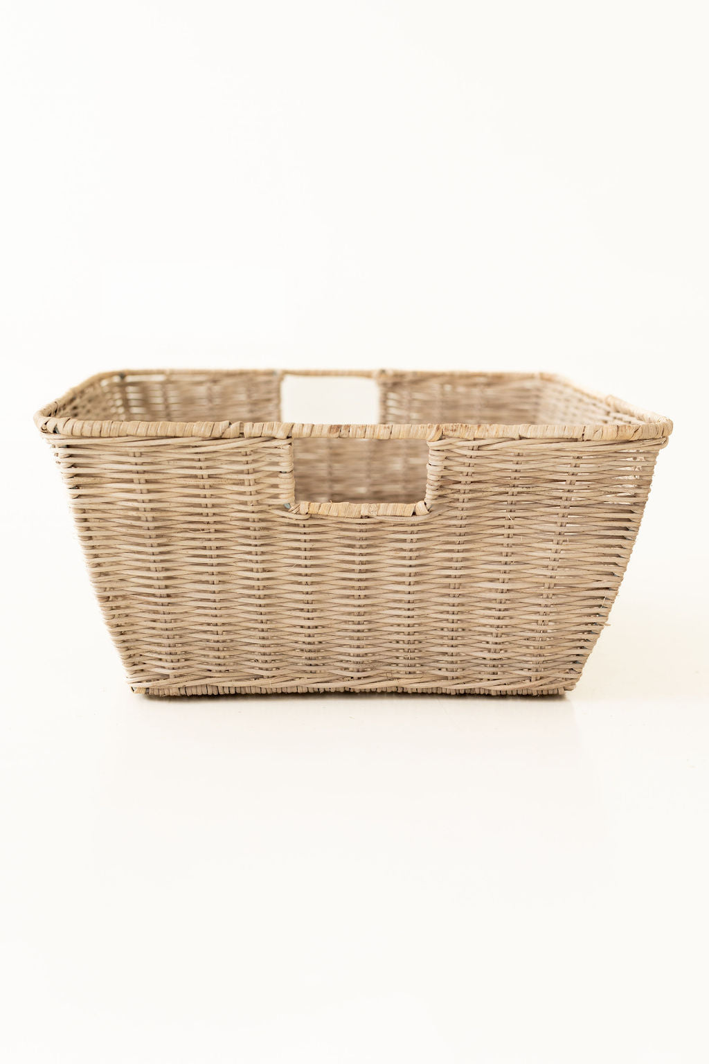 Wicker Tapered Rectangular Storage Basket