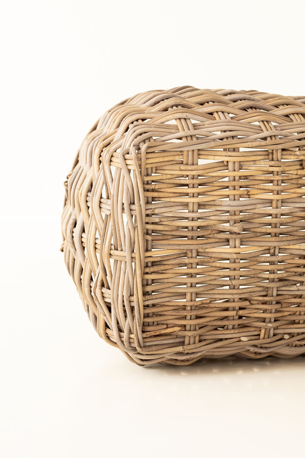 Rattan Rounded Oval Storage Basket