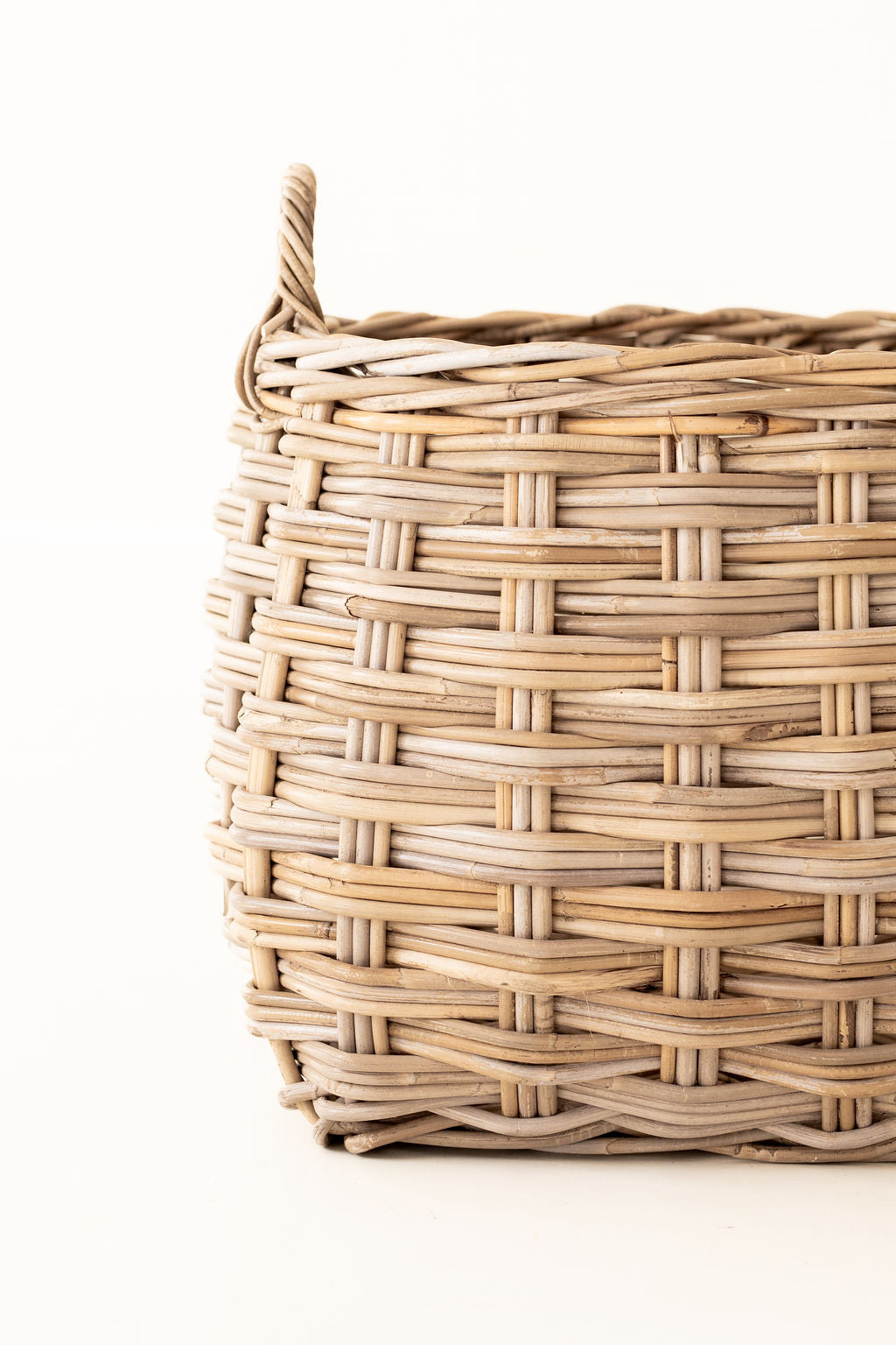 Rattan Rounded Oval Storage Basket