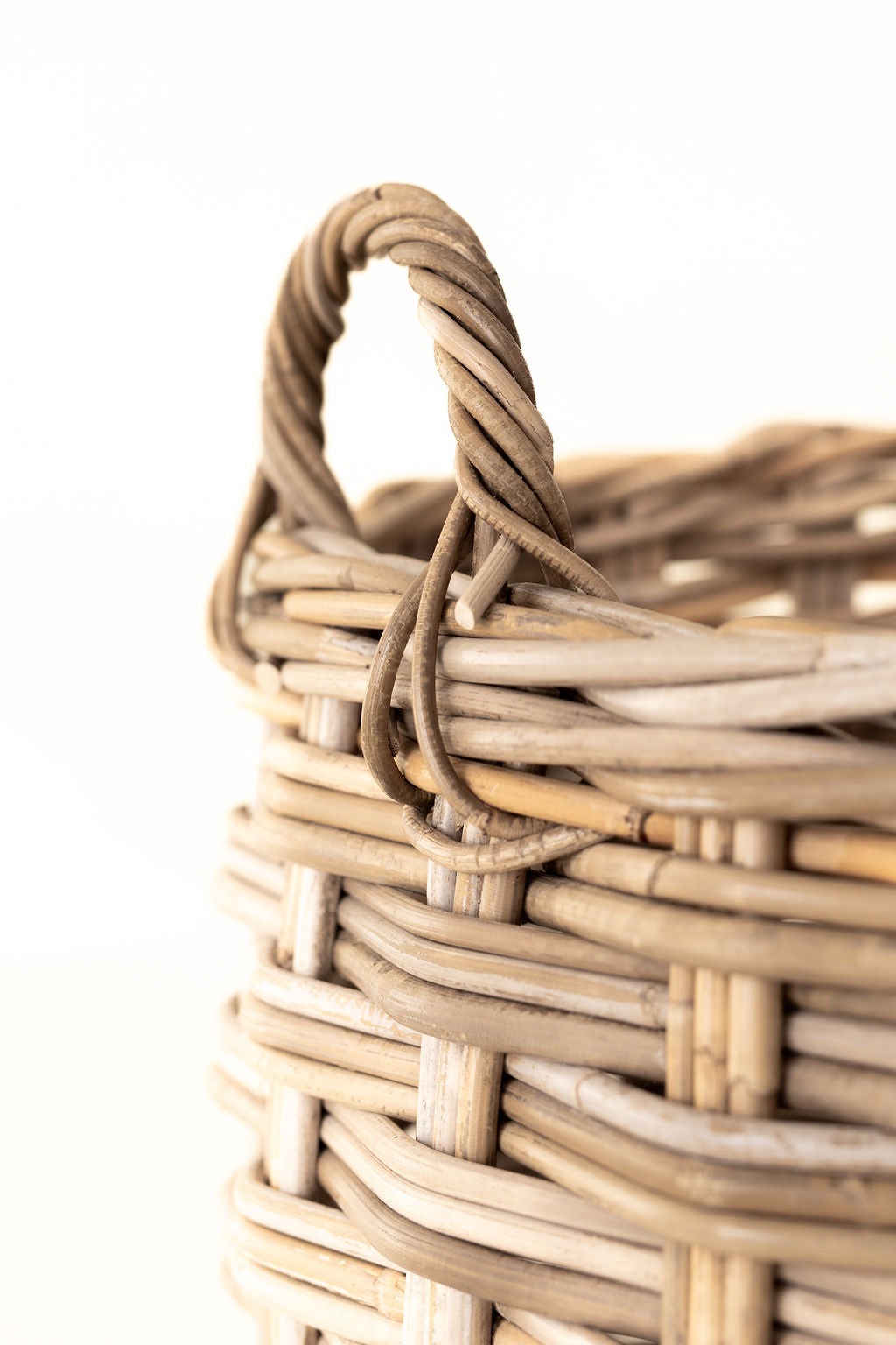Rattan Rounded Oval Storage Basket