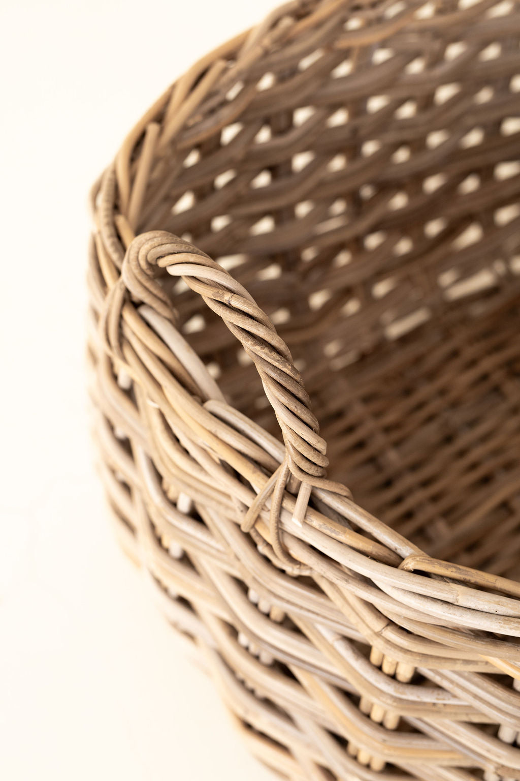 Rattan Rounded Oval Storage Basket