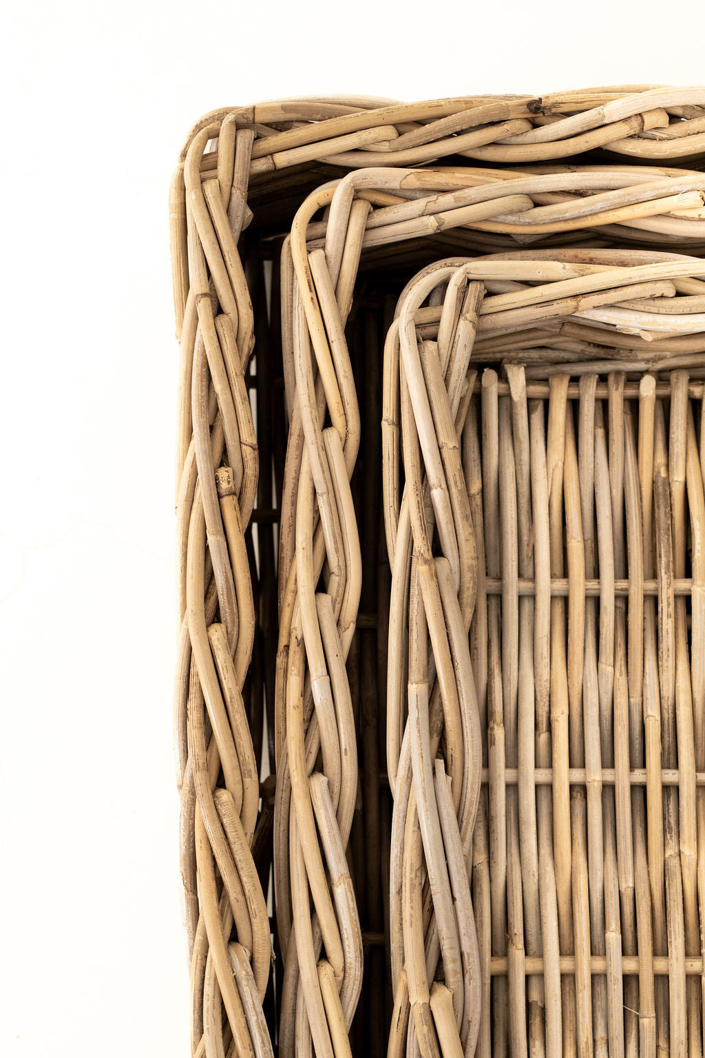 Rattan Square Tray - No Handles