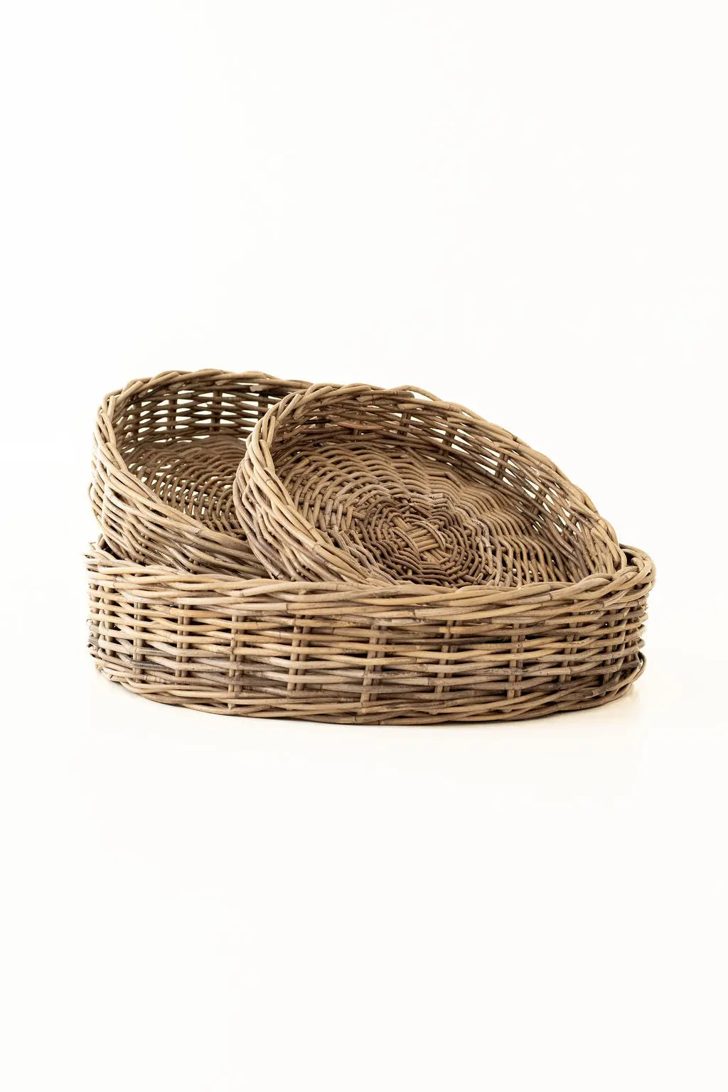 Rattan Round Tray - No Handles Basketly