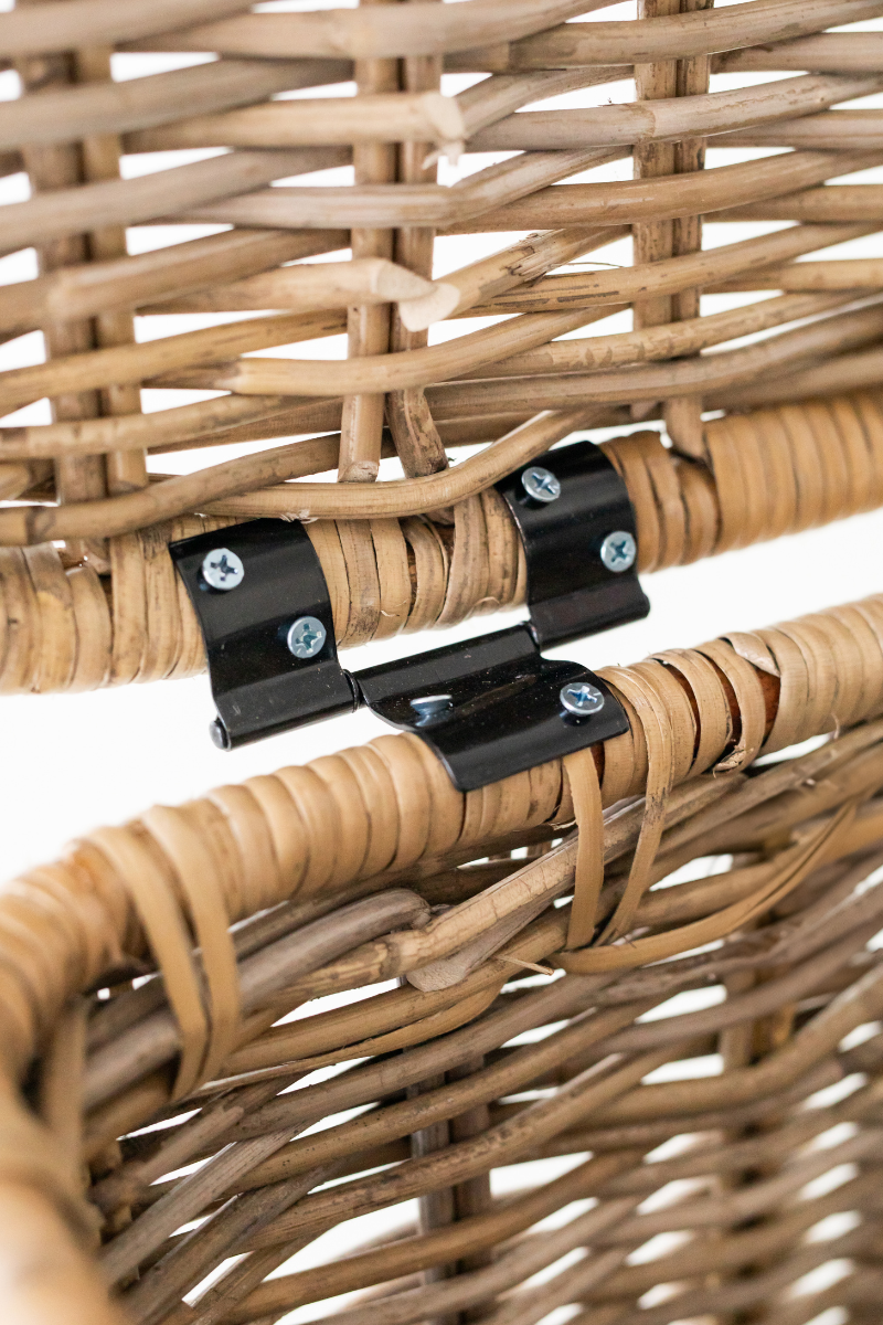 Rattan Rectangle Laundry with Leather Strap - Basket