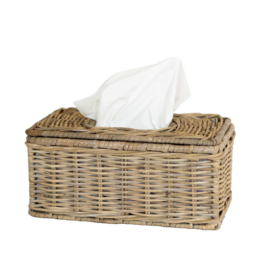 Wicker Tissue Box: Fits soft tissue packets