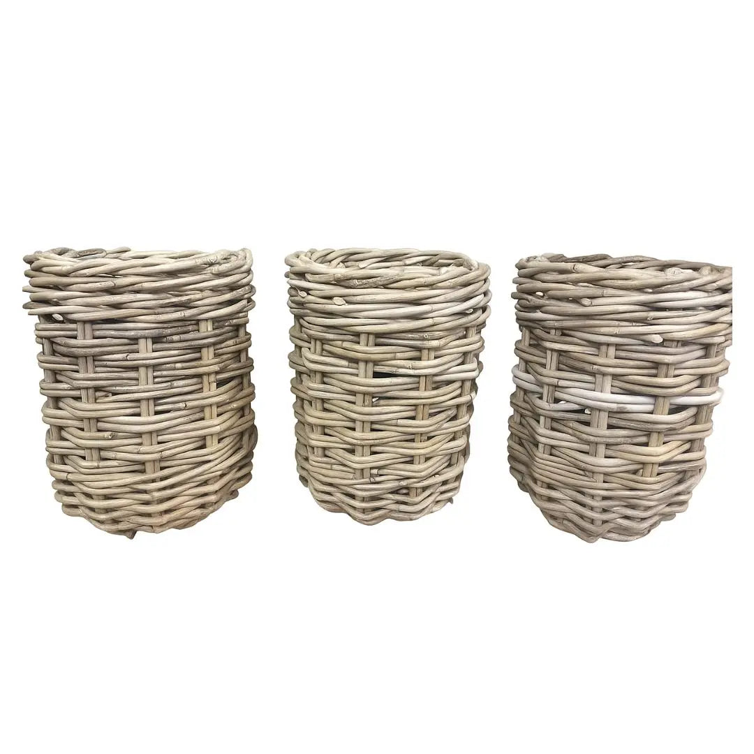 Rattan Round Basket No Handles Basketly