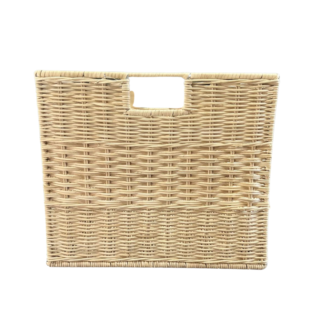 Wicker Weave Rectangular Storage Basket