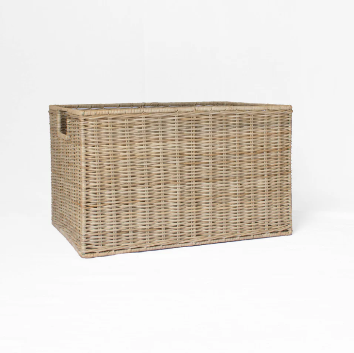 Wicker Tall Rectangular Basket