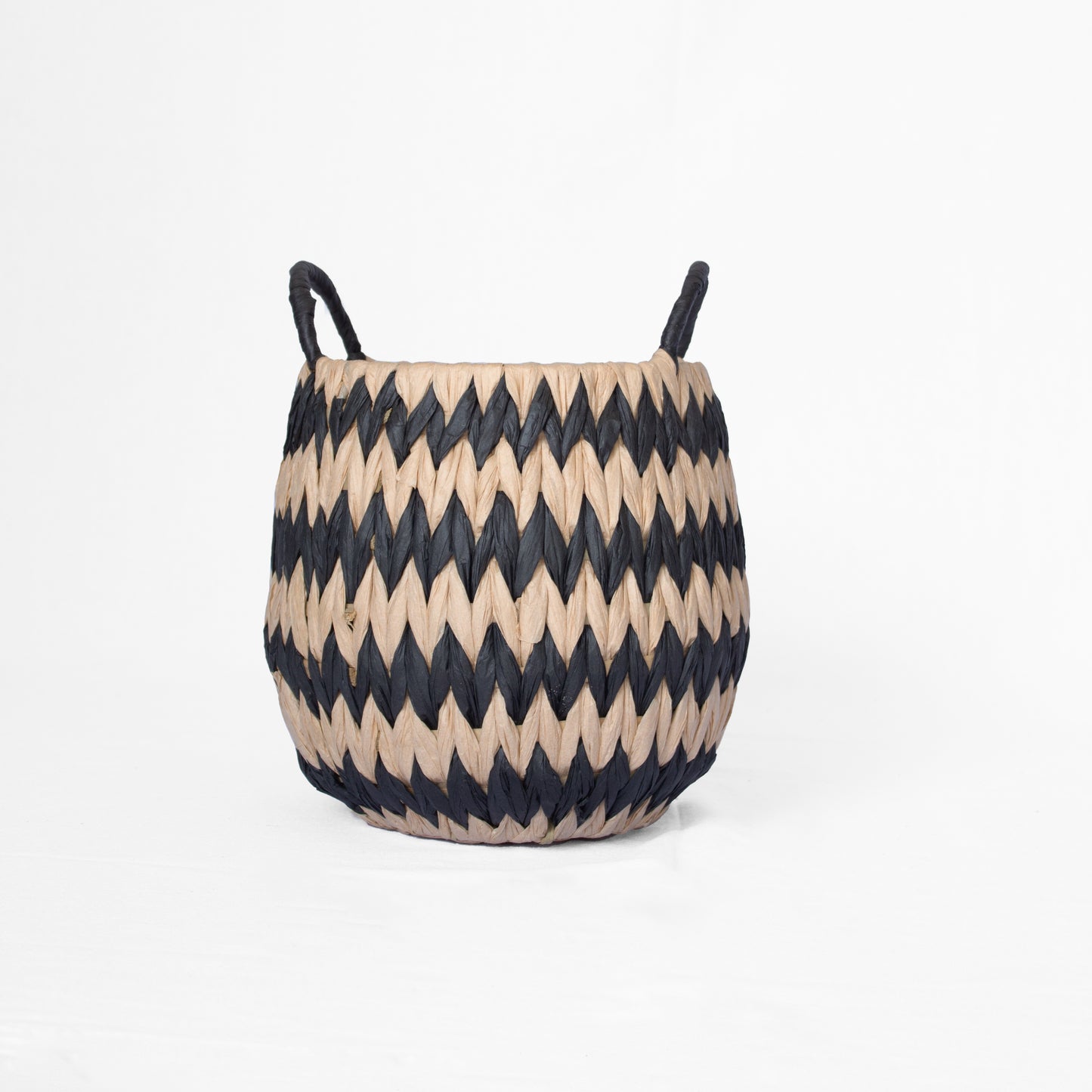 Hyacinth Black Striped Basket