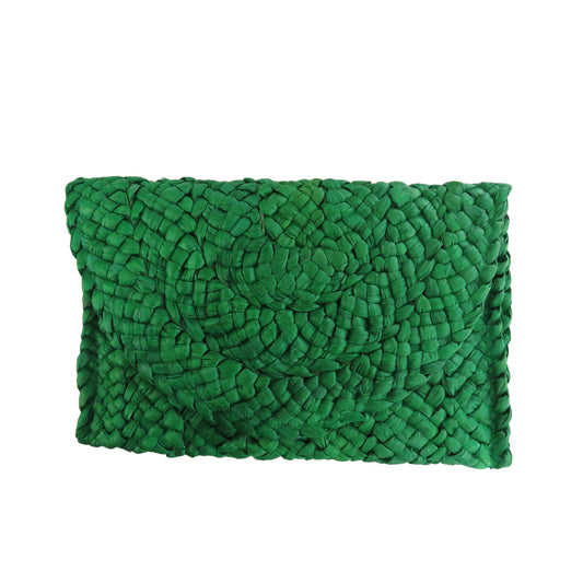 Hadly Green Woven Clutch
