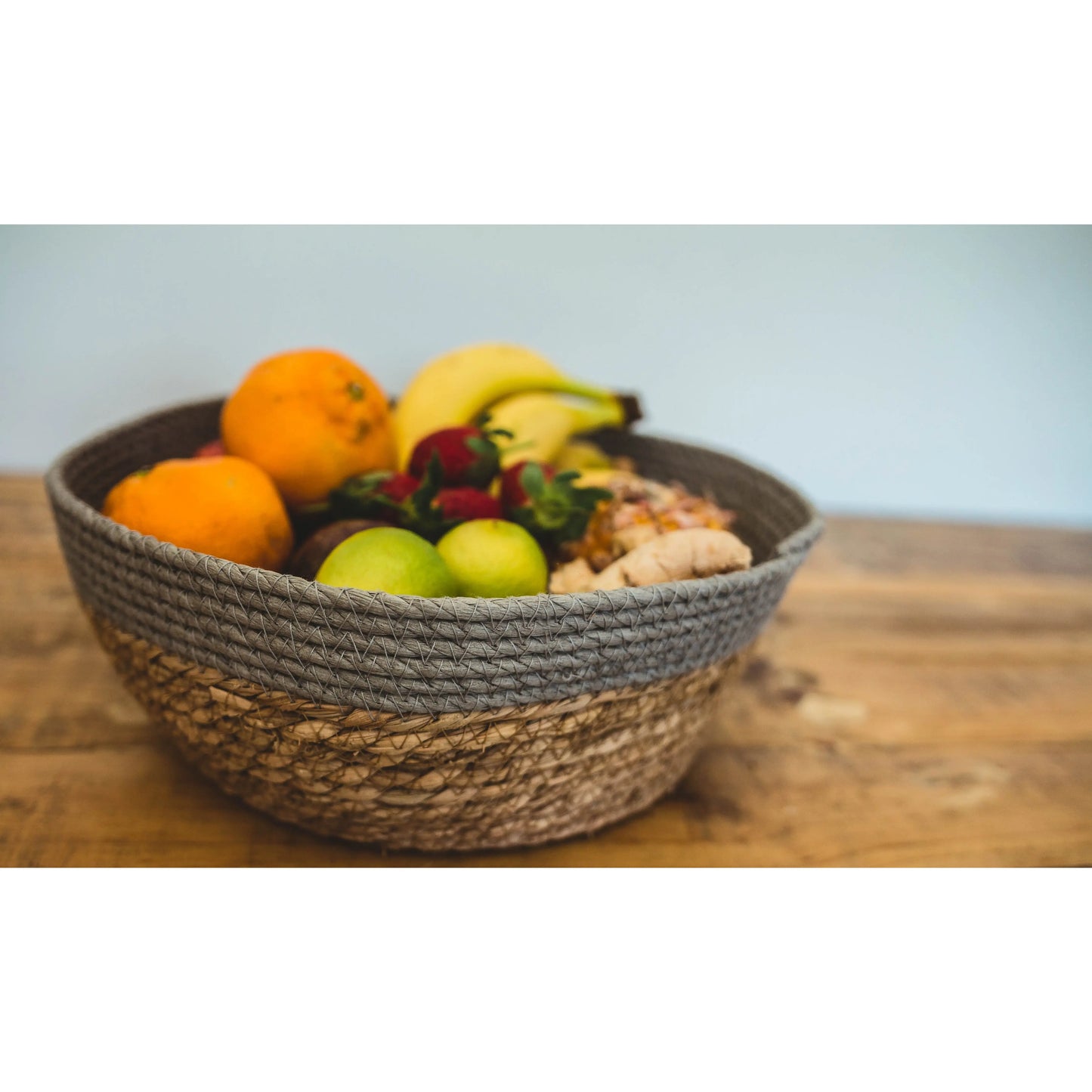 Grey Two-tone Bowl Basketly