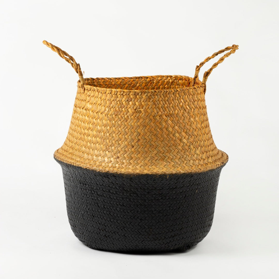 Black Bottom Seagrass Belly Basket