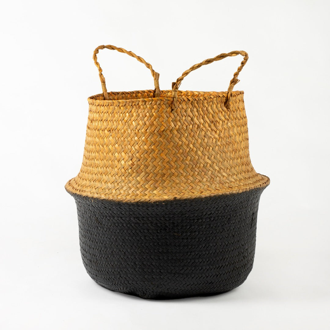 Black Bottom Seagrass Belly Basket