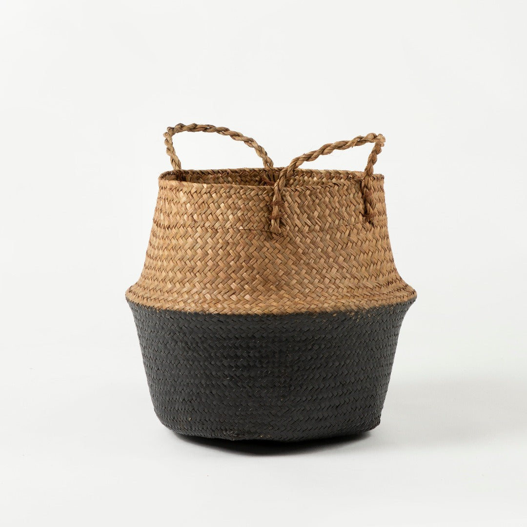 Black Bottom Seagrass Belly Basket