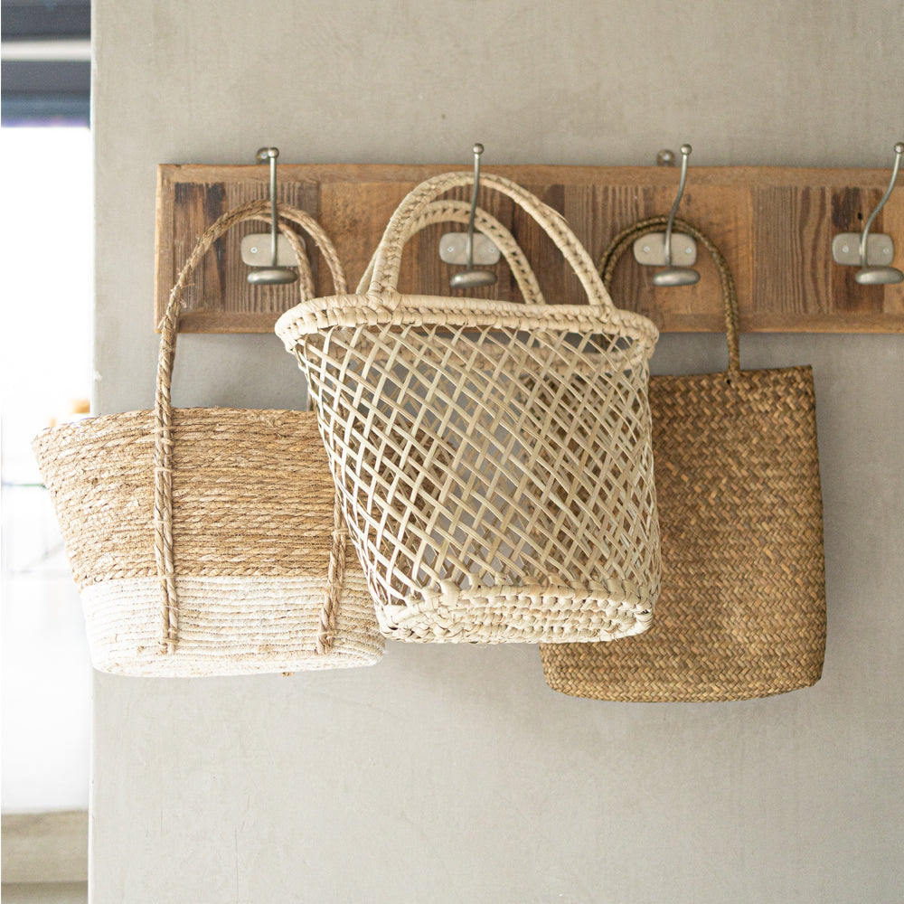 Seagrass woven shopper tote bag