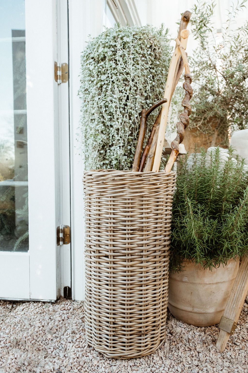 Rattan Round Umbrella Stand