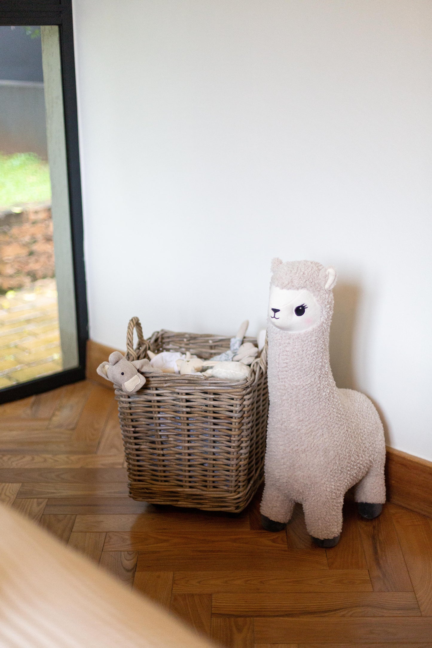 Pre-Order -Rattan Storage Basket on Wheels
