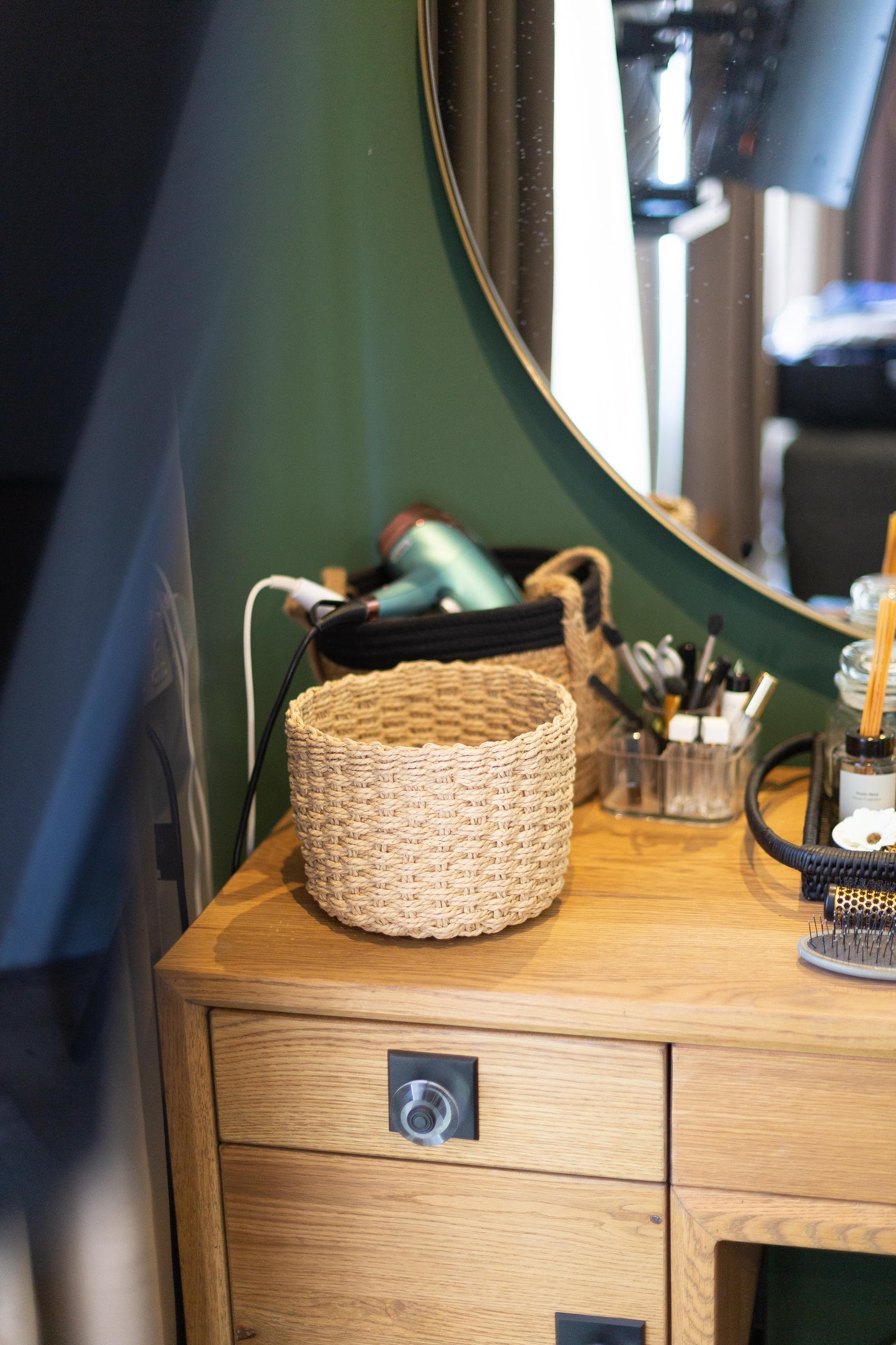 Black Woven Storage & Planter Basket