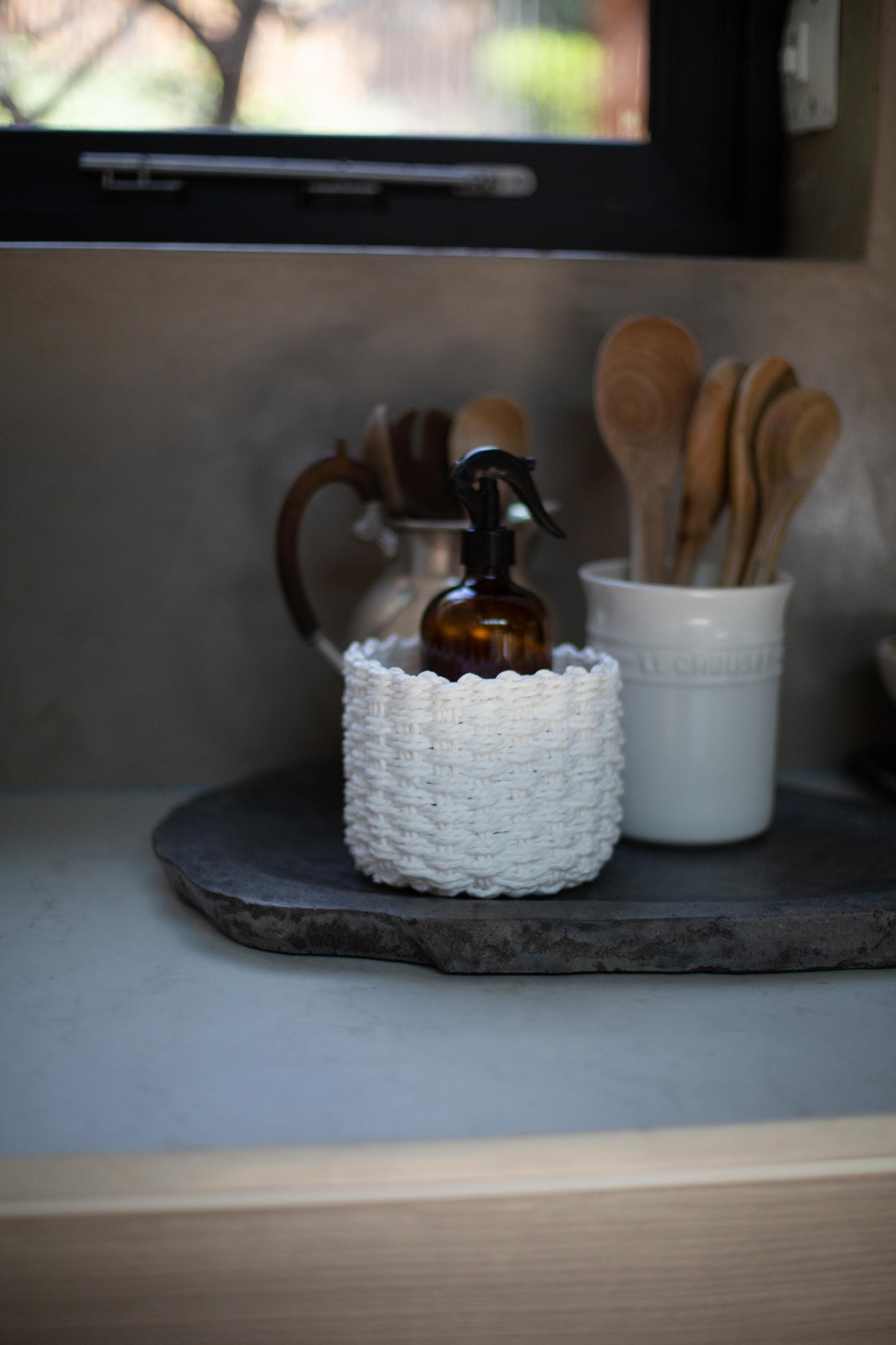Black Woven Storage & Planter Basket