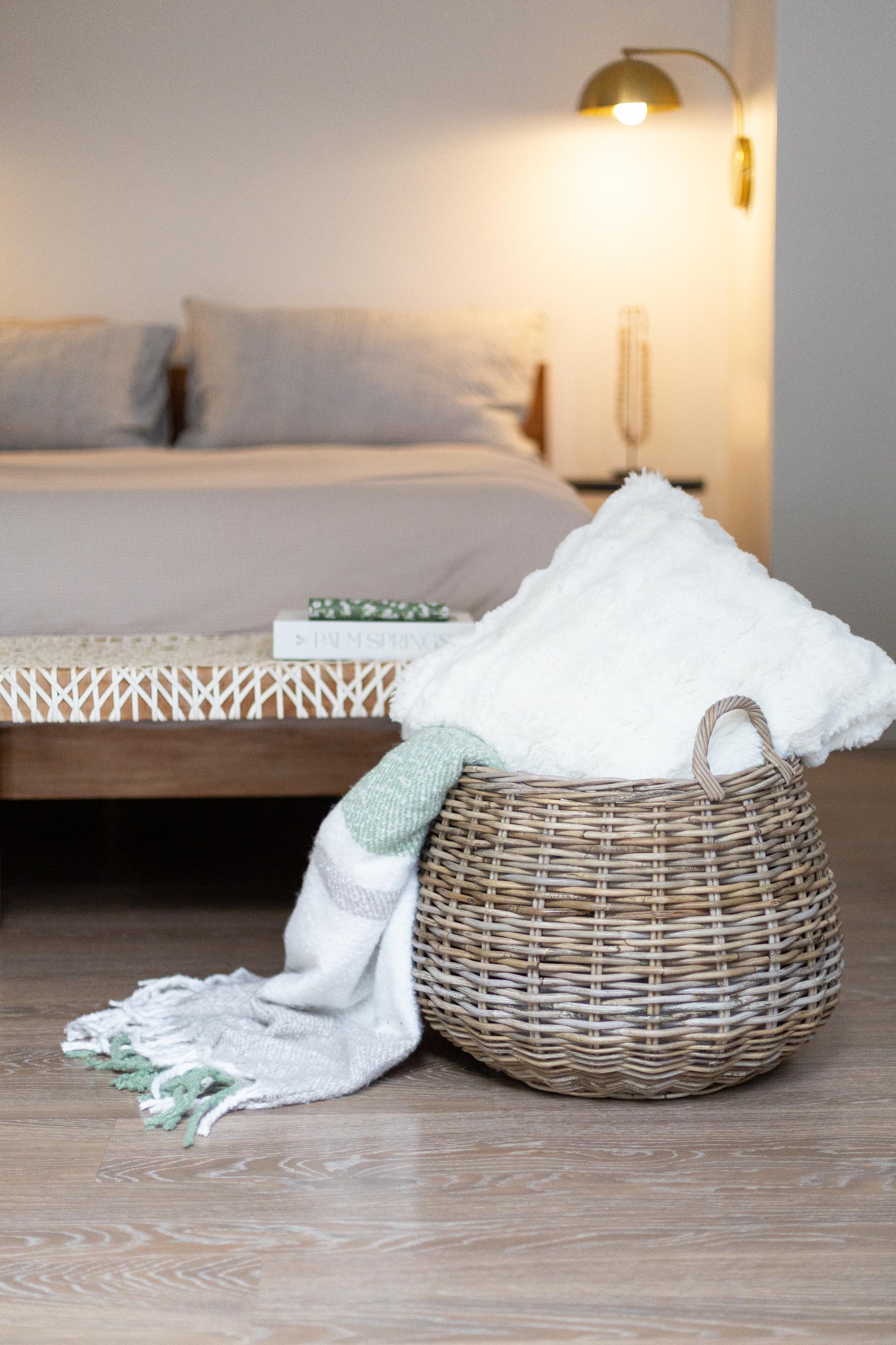 Pre-Order -Rattan Round Storage Basket with Handles