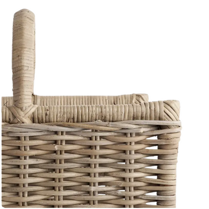 Rattan Rectangular Log Basket