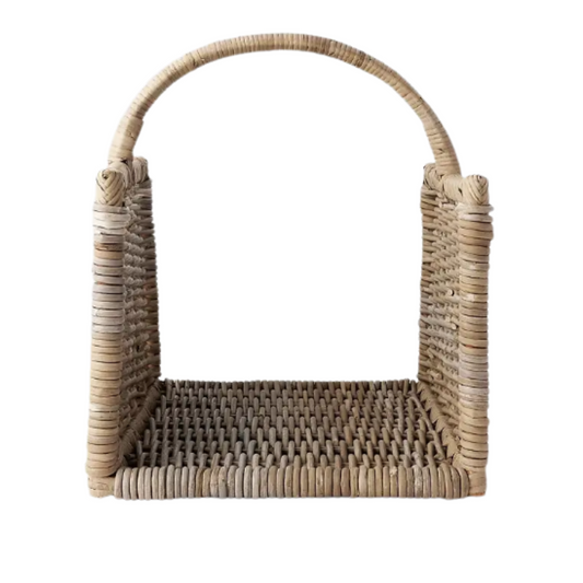 Rattan Rectangular Log Basket