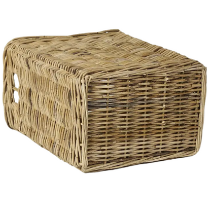 Rattan Tall Rectangular Laundry Basket